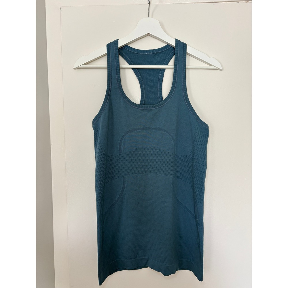 Lululemon Swiftly Tech Racerback Tank Top 2.0 Size 6 Teal Blue Athletic Running